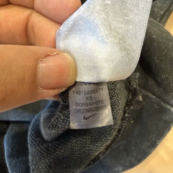 Nike Center Swoosh Hoodie Women's XS Black Stone Wash Pullover Travis Scott - Picture 6 of 9